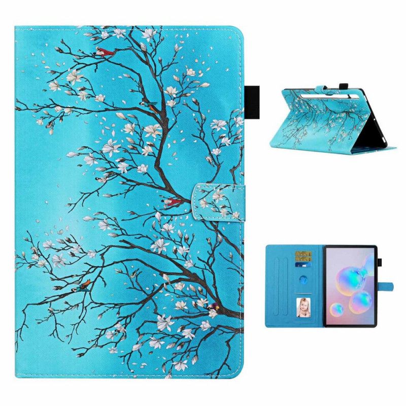 Flip Cover Samsung Galaxy Tab S7 Mobilcover Blomstrende Grene