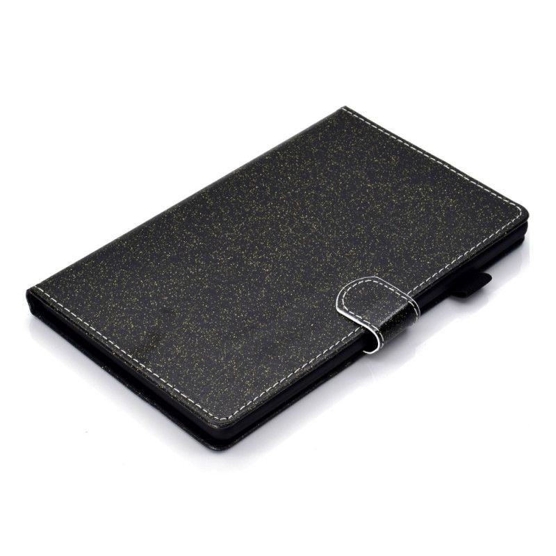 Flip Cover Samsung Galaxy Tab S7 Sort Mousserende Glitter