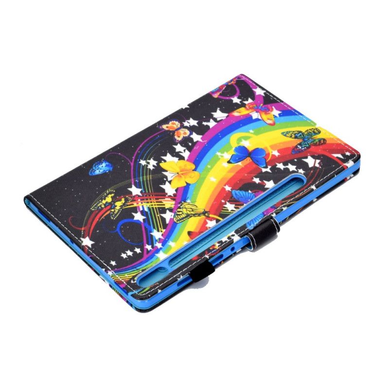 Flip Cover Samsung Galaxy Tab S7 Sort Sommerfugl Sommerfugl