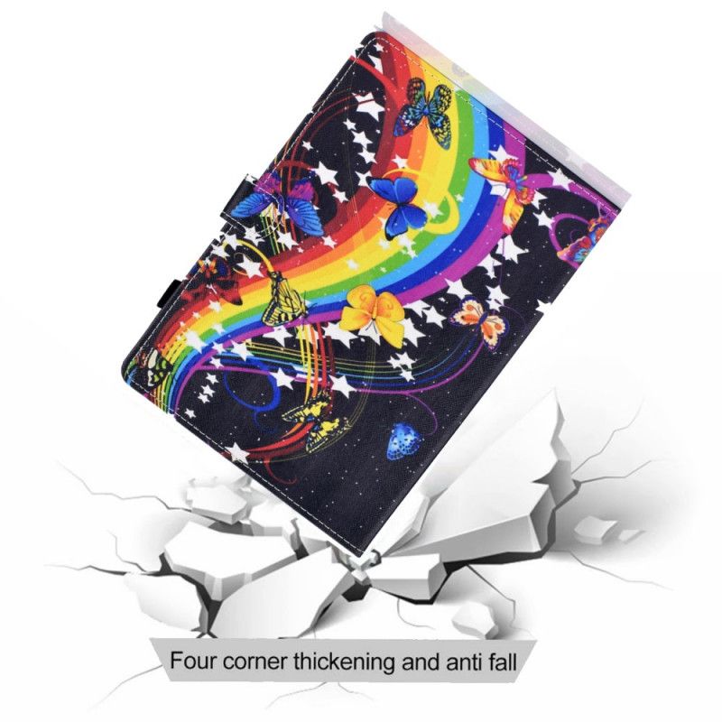 Flip Cover Samsung Galaxy Tab S7 Sort Sommerfugl Sommerfugl