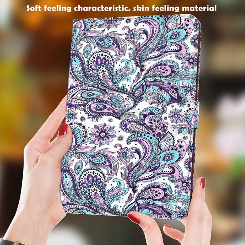 Kunstlæderbetræk Samsung Galaxy Tab S7 Paisley Mønster