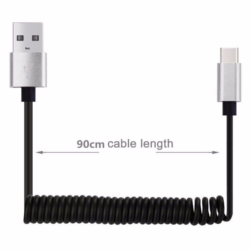 Usb Til Usb C Fjederopladekabel