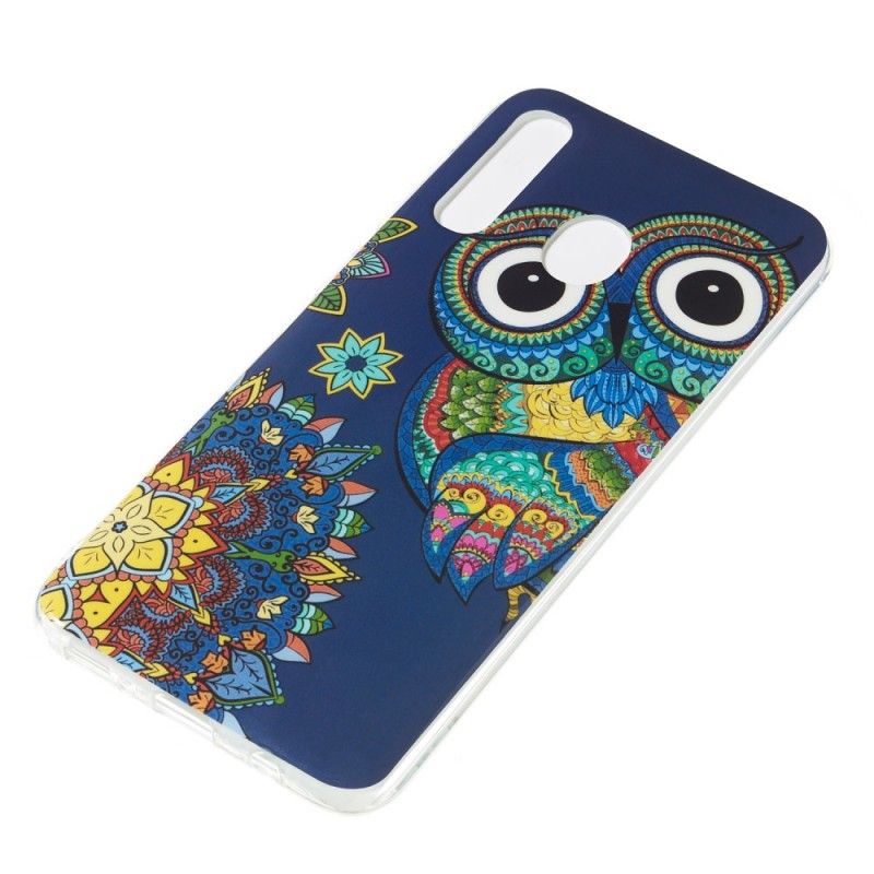 Cover for Samsung Galaxy A50 Fluorescerende Mandala Ugle