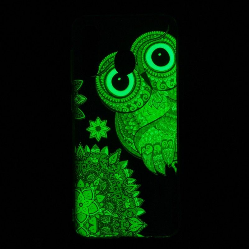 Cover for Samsung Galaxy A50 Fluorescerende Mandala Ugle