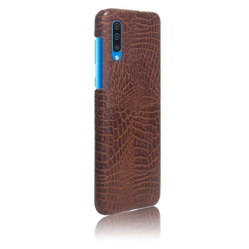 Cover for Samsung Galaxy A50 Orange Krokodillehudeffekt