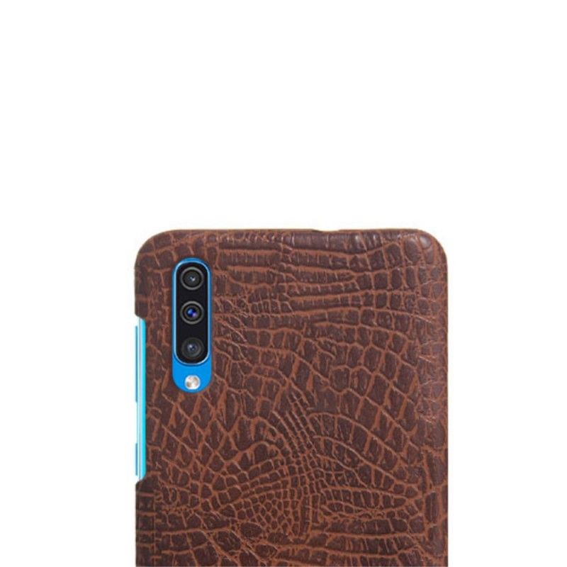 Cover for Samsung Galaxy A50 Orange Krokodillehudeffekt