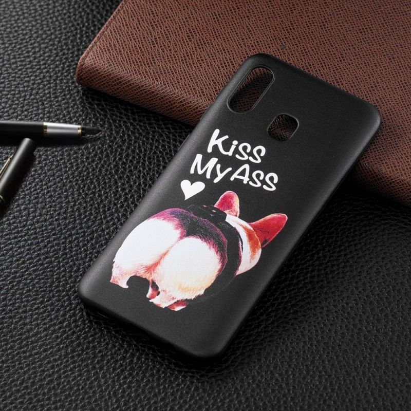 Cover for Samsung Galaxy A50 Præget Kysse Min Røv