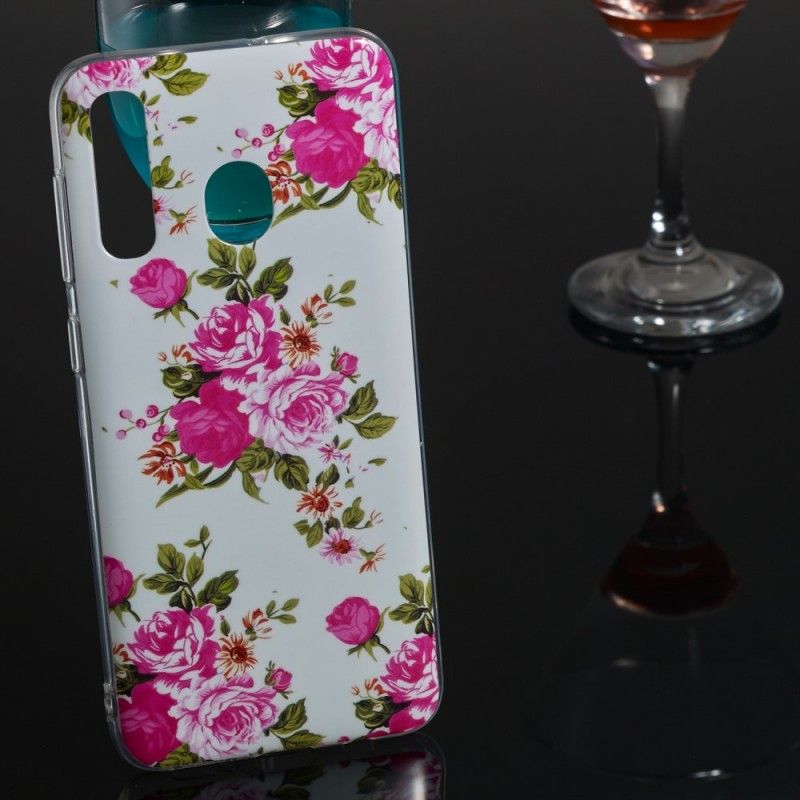 Cover Samsung Galaxy A50 Fluorescerende Frihedsblomster