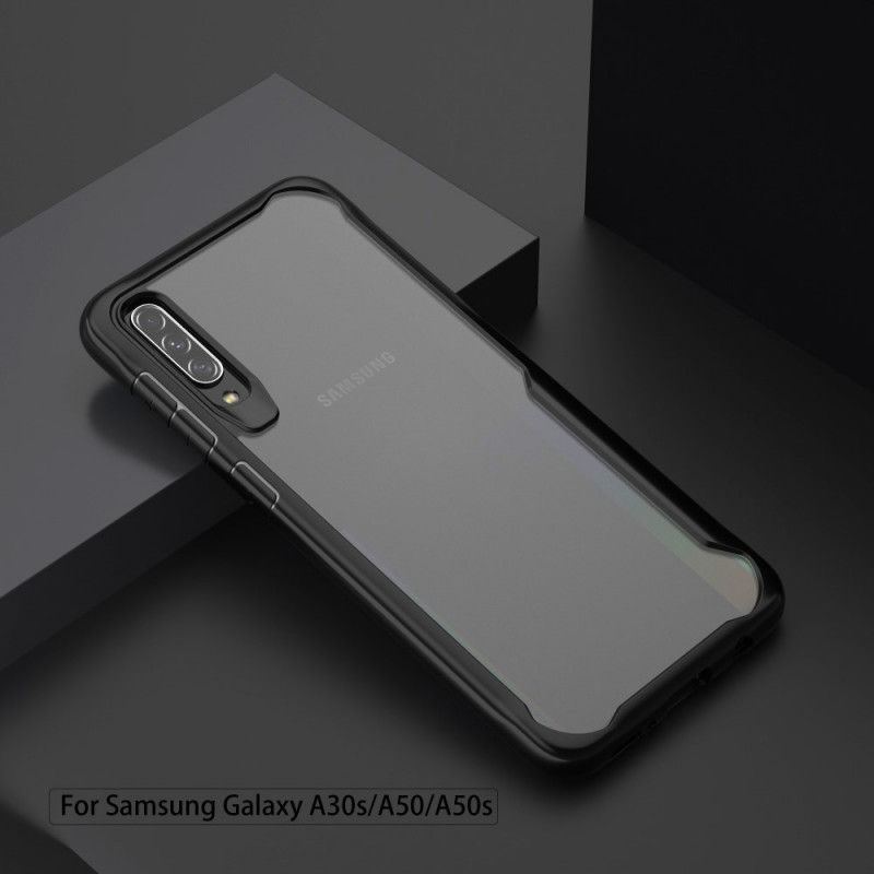 Cover Samsung Galaxy A50 Sort Skråkant Hybrid