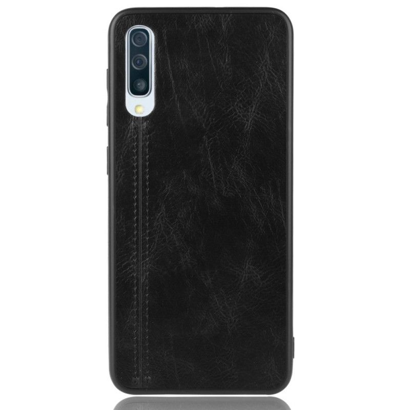 Cover Samsung Galaxy A50 Sort Syet Lædereffekt