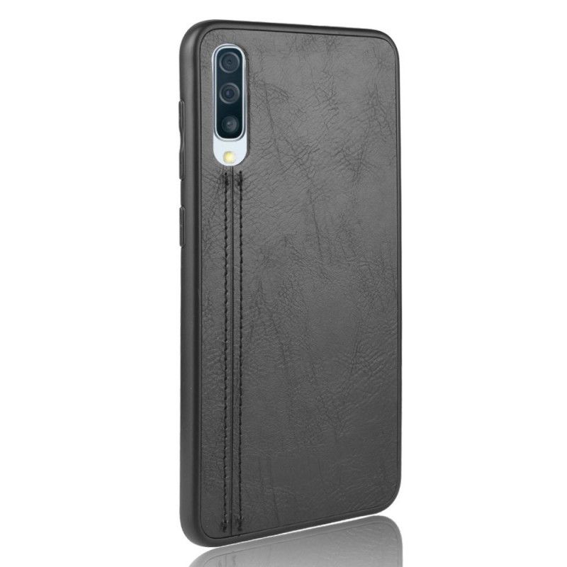 Cover Samsung Galaxy A50 Sort Syet Lædereffekt