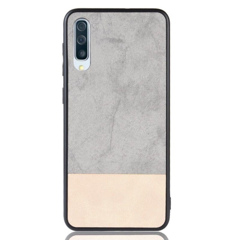 Cover Samsung Galaxy A50 Sort Tofarvet Imiteret Læder Beskyttelse