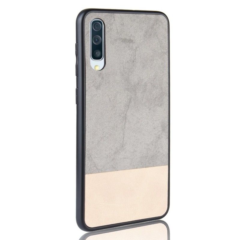 Cover Samsung Galaxy A50 Sort Tofarvet Imiteret Læder Beskyttelse