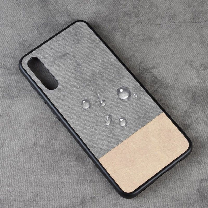 Cover Samsung Galaxy A50 Sort Tofarvet Imiteret Læder Beskyttelse