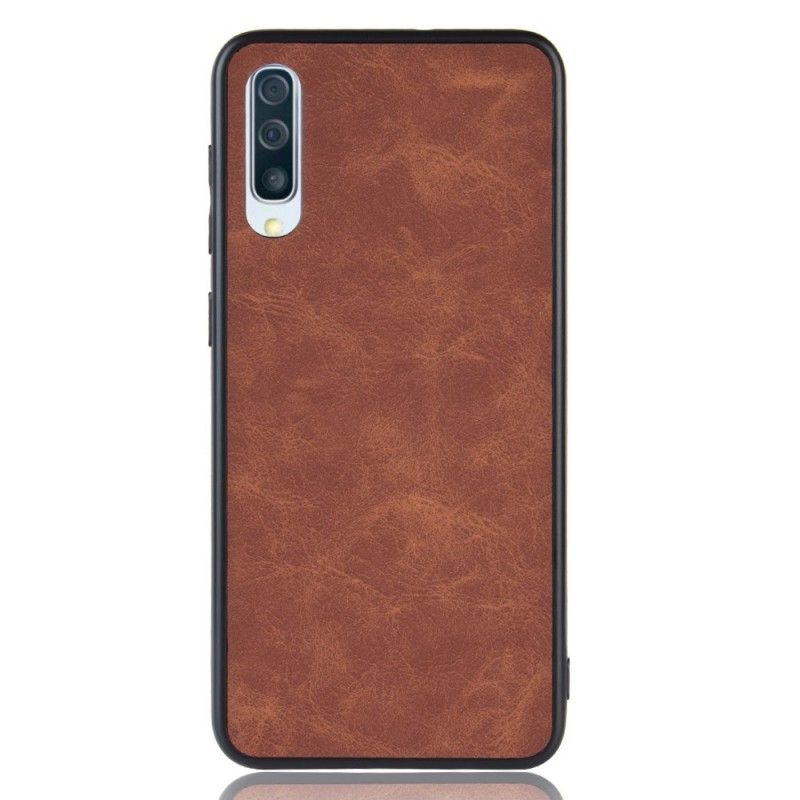 Cover Samsung Galaxy A50 Sort Vintage Look Læder Effekt