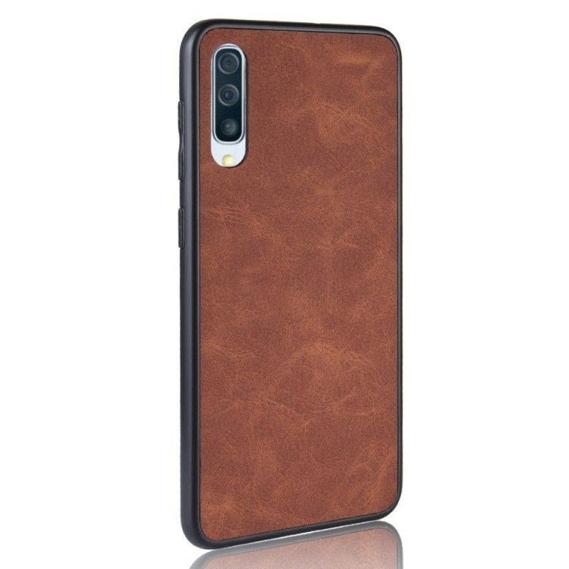 Cover Samsung Galaxy A50 Sort Vintage Look Læder Effekt