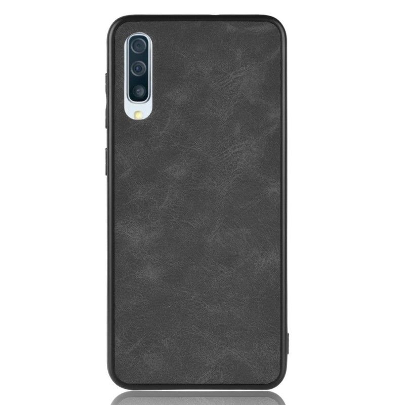 Cover Samsung Galaxy A50 Sort Vintage Look Læder Effekt