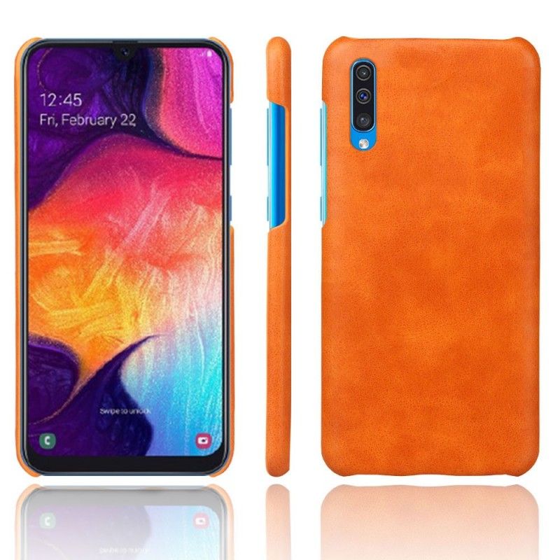 Cover Samsung Galaxy A50 Sort Ydeevne Lychee Læder Effekt