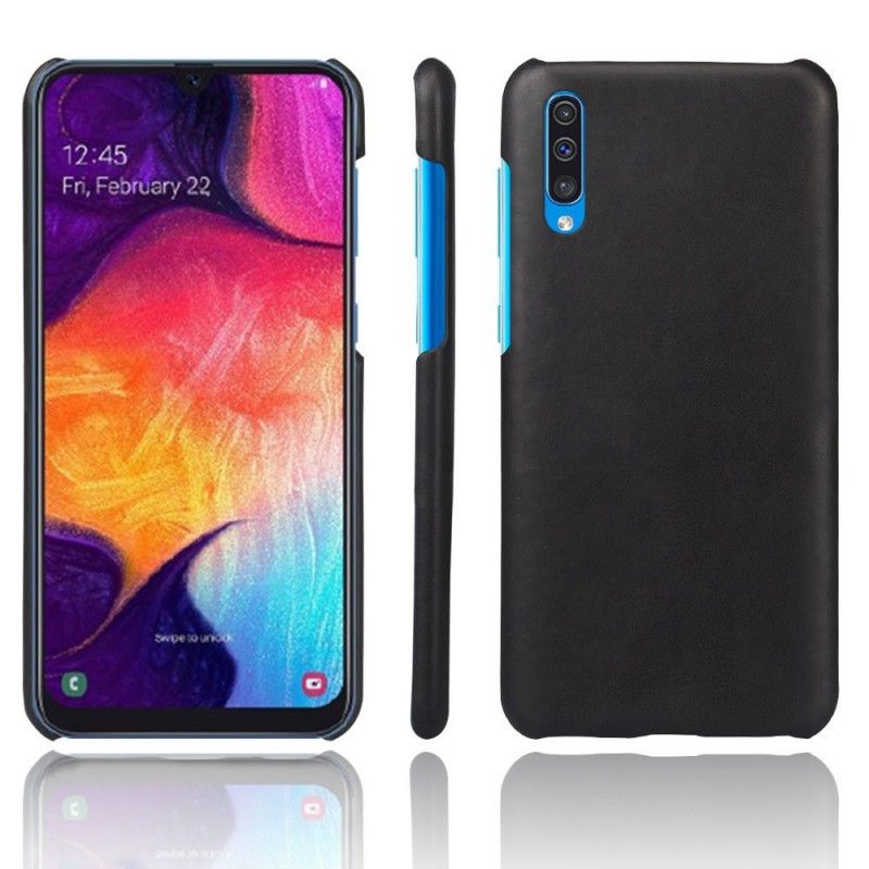 Cover Samsung Galaxy A50 Sort Ydeevne Lychee Læder Effekt