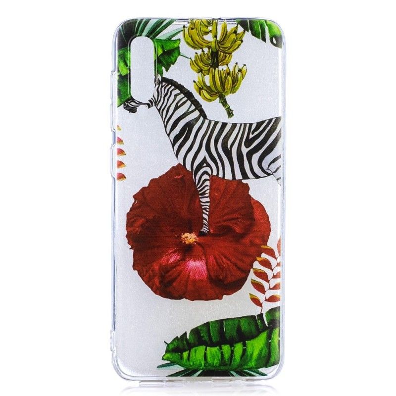 Cover Samsung Galaxy A50 Zebra Og Blomster Beskyttelse