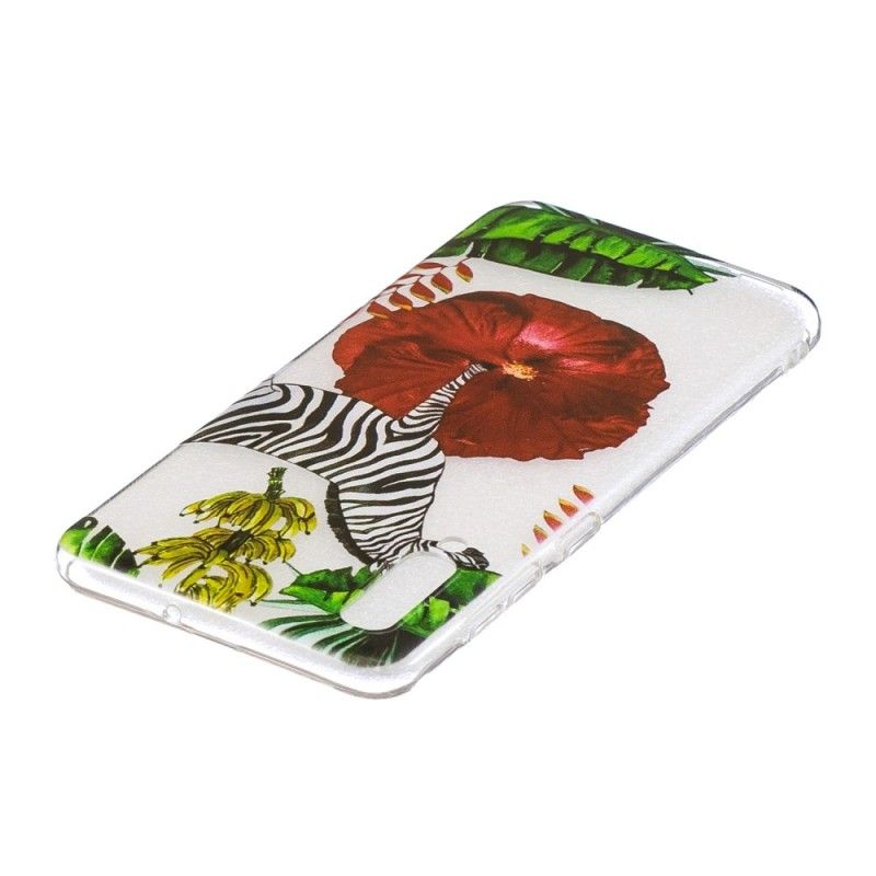 Cover Samsung Galaxy A50 Zebra Og Blomster Beskyttelse