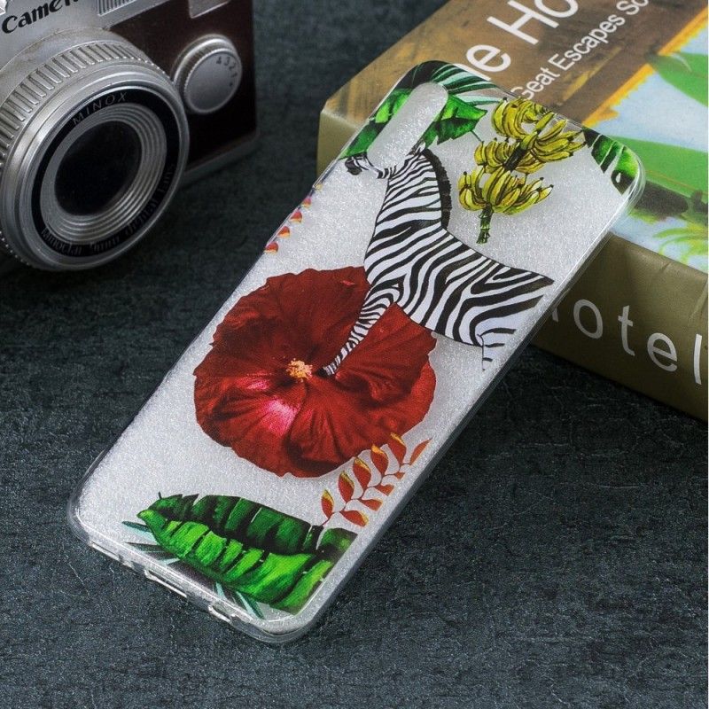 Cover Samsung Galaxy A50 Zebra Og Blomster Beskyttelse