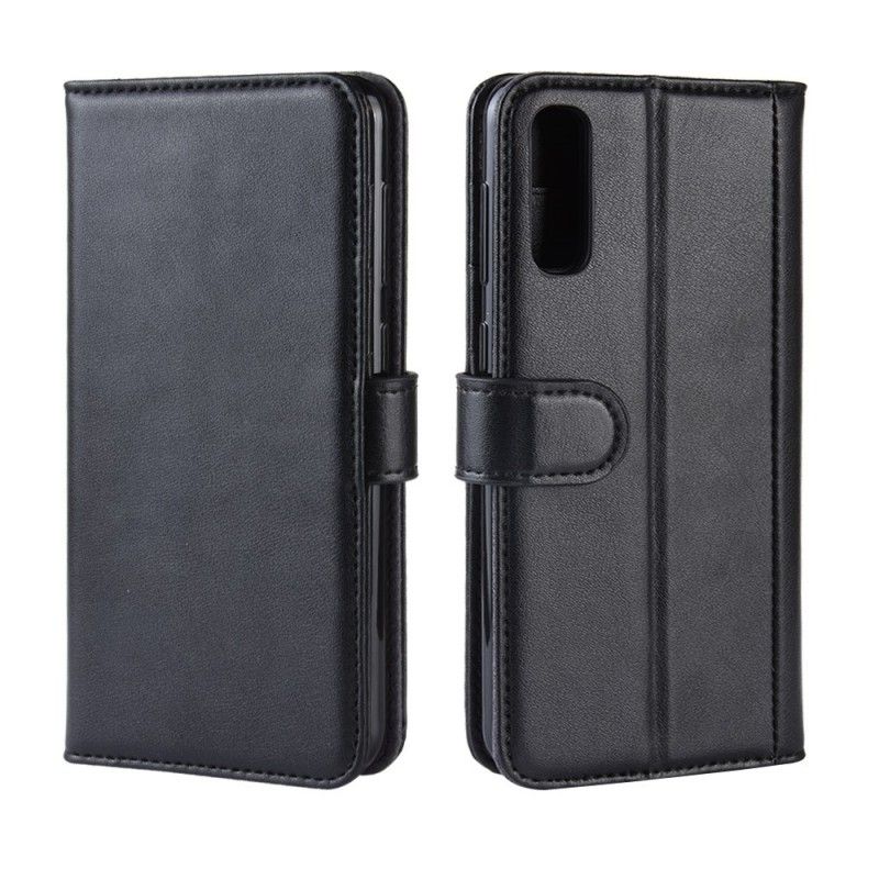 Flip Cover Læder for Samsung Galaxy A50 Sort Delt Læder