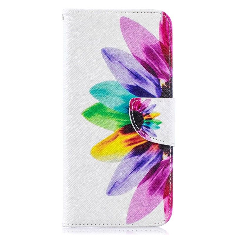 Flip Cover Læder Samsung Galaxy A50 Akvarelblomst