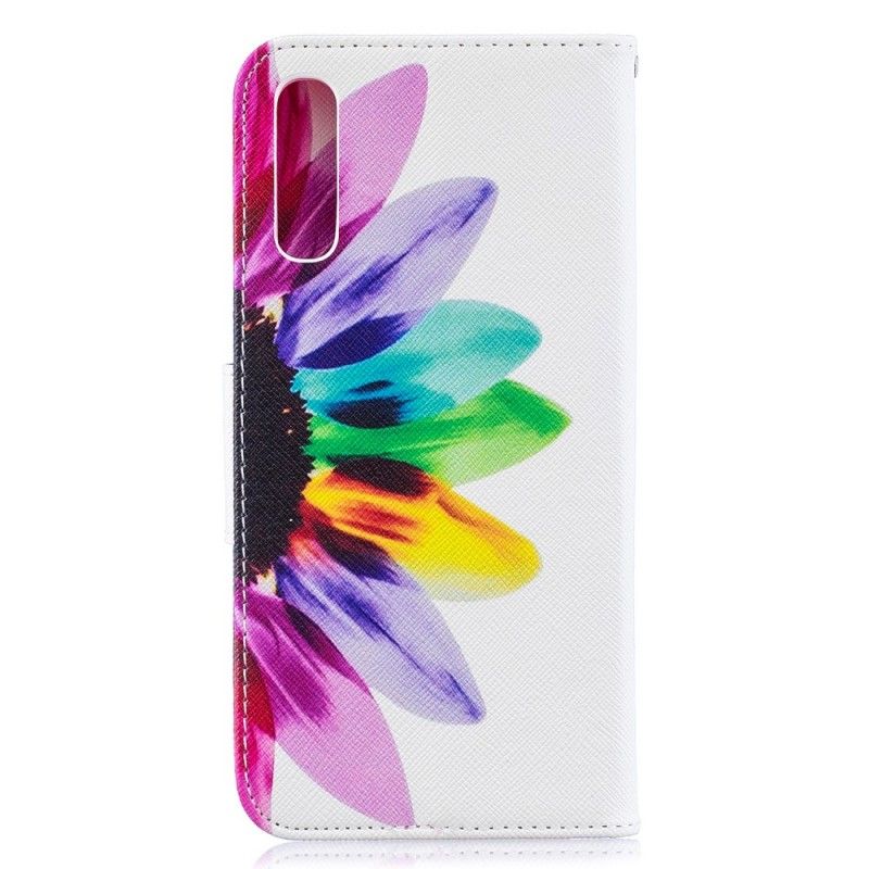 Flip Cover Læder Samsung Galaxy A50 Akvarelblomst