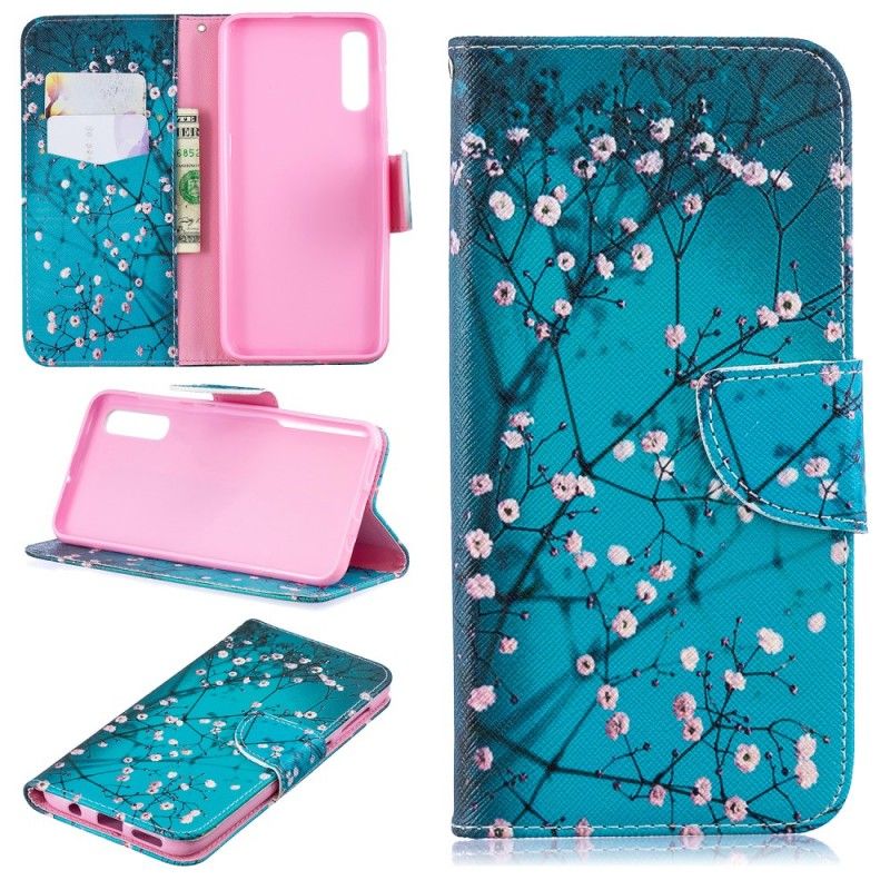 Flip Cover Læder Samsung Galaxy A50 Blomstrende Træ Original