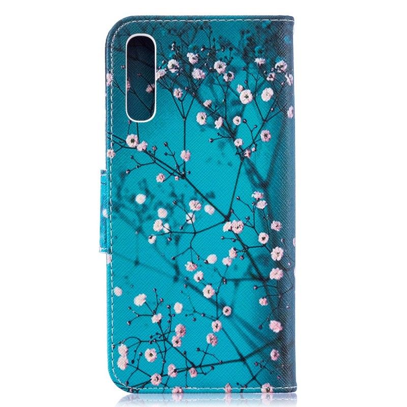 Flip Cover Læder Samsung Galaxy A50 Blomstrende Træ Original