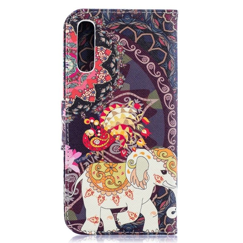 Flip Cover Læder Samsung Galaxy A50 Etnisk Elefantmandala