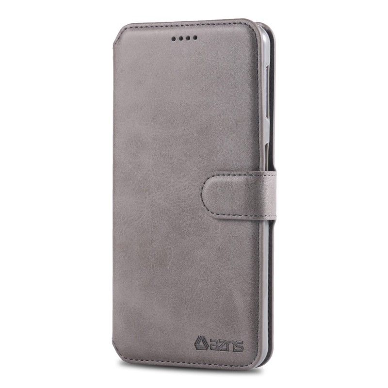 Flip Cover Læder Samsung Galaxy A50 Sort Retro Azns