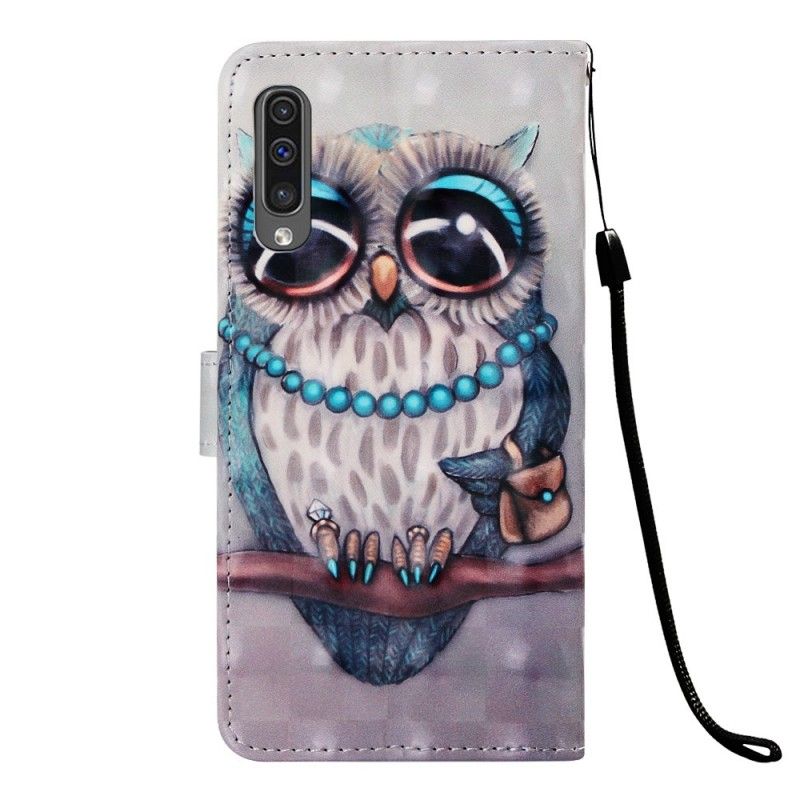 Flip Cover Læder Samsung Galaxy A50 Ugle