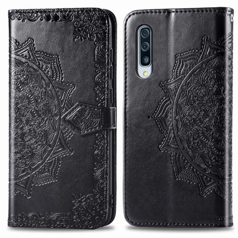 Flip Cover Samsung Galaxy A50 Sort Mandala I Middelalderen