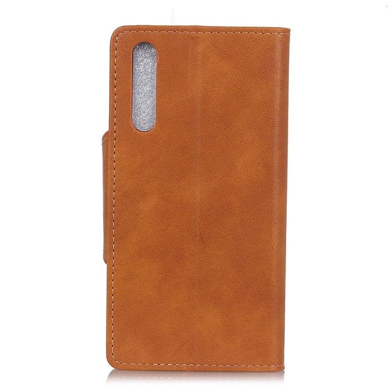 Flip Cover Samsung Galaxy A50 Sort Vintage Kunstlæder Knap