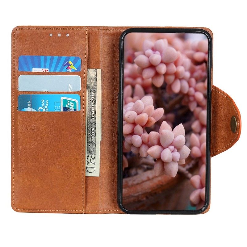 Flip Cover Samsung Galaxy A50 Sort Vintage Kunstlæder Knap