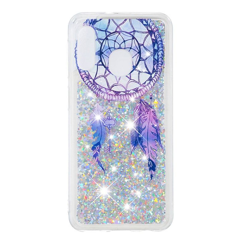 Cover Samsung Galaxy A20e Blue Glitter Dreamcatcher