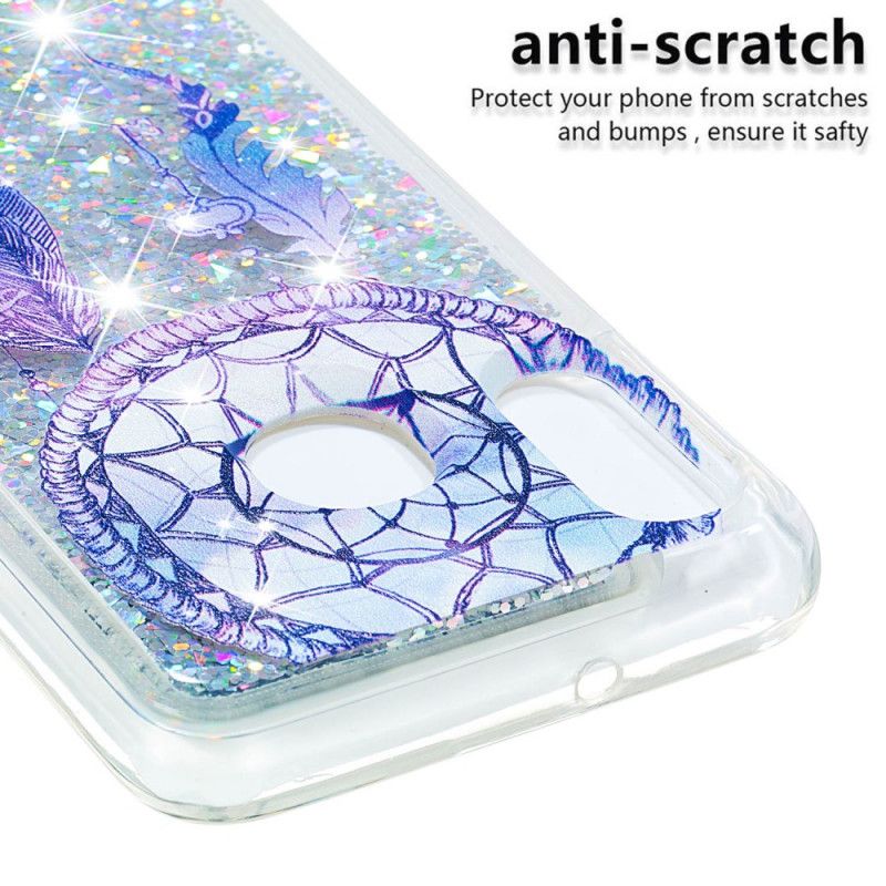 Cover Samsung Galaxy A20e Blue Glitter Dreamcatcher