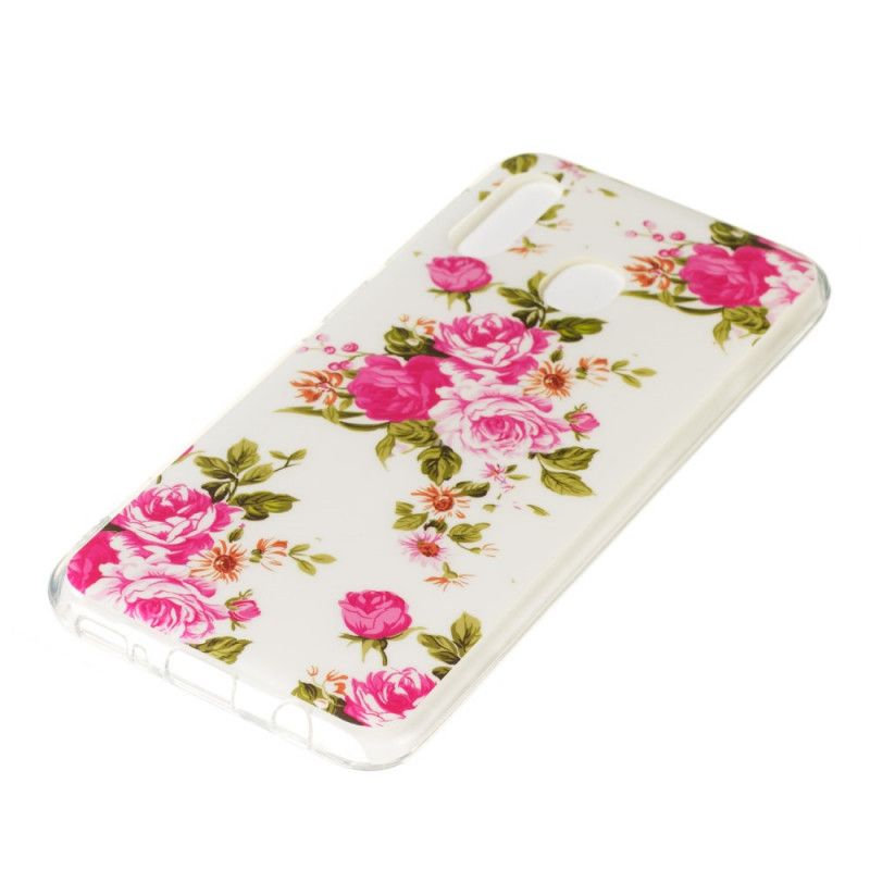 Cover Samsung Galaxy A20e Fluorescerende Frihedsblomster