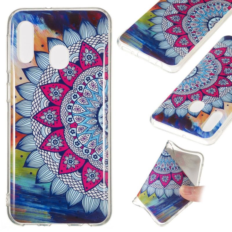 Cover Samsung Galaxy A20e Fluorescerende Mandala Beskyttelse