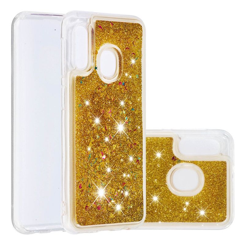 Cover Samsung Galaxy A20e Lyserød Glitterpulver