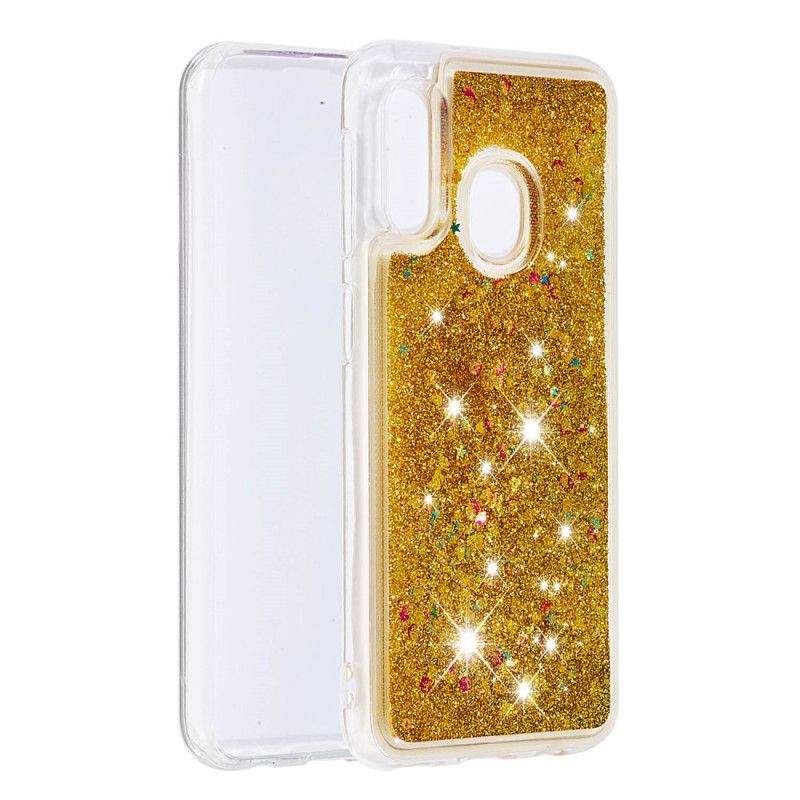 Cover Samsung Galaxy A20e Lyserød Glitterpulver