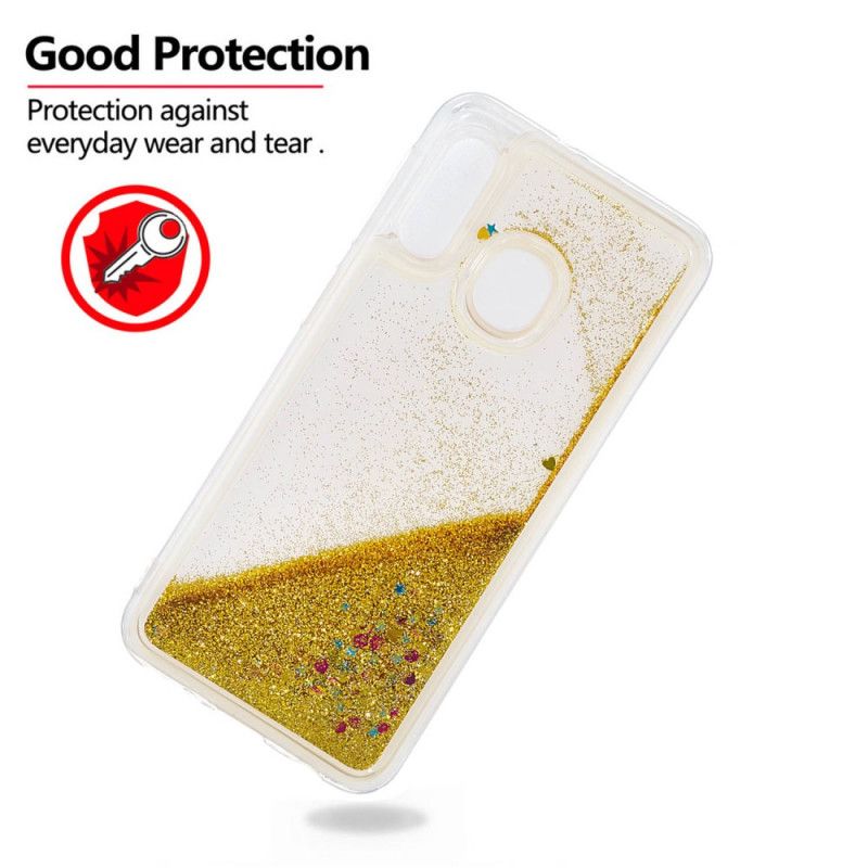 Cover Samsung Galaxy A20e Lyserød Glitterpulver