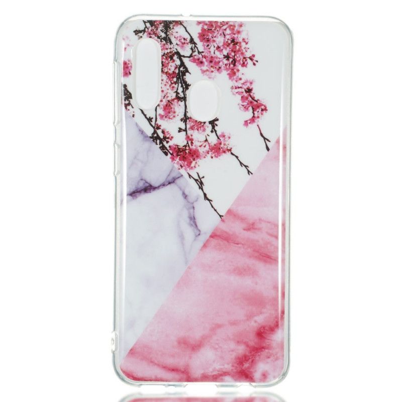 Cover Samsung Galaxy A20e Marmoreret Blomme