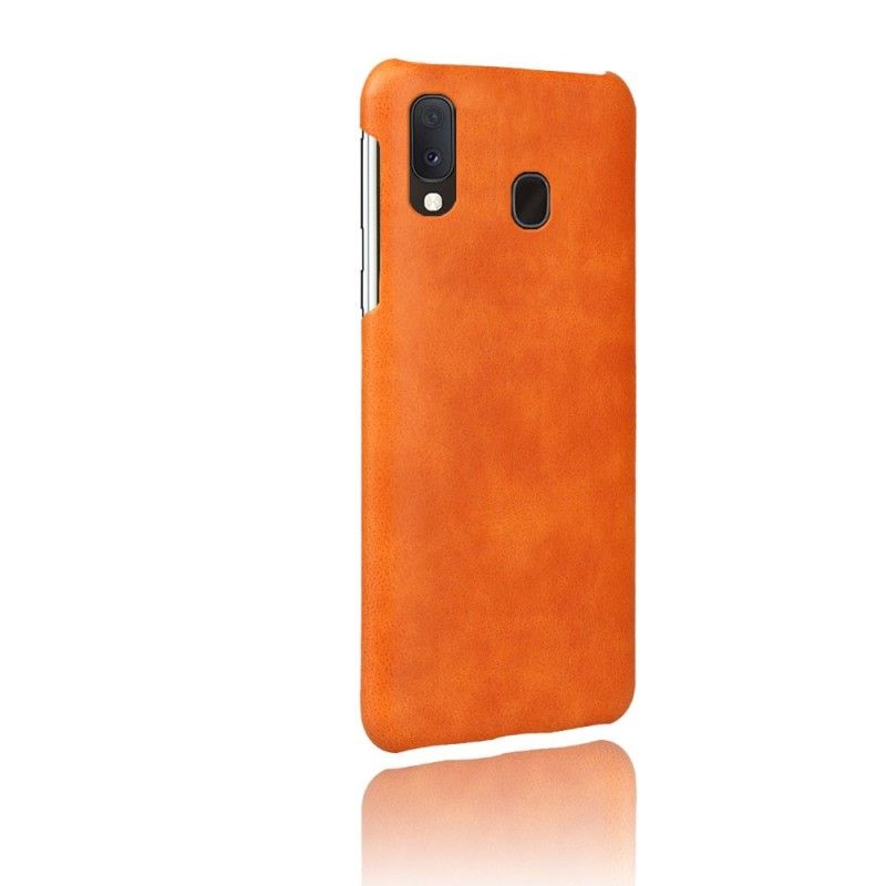 Cover Samsung Galaxy A20e Rød Præstationslychee-Lædereffekt