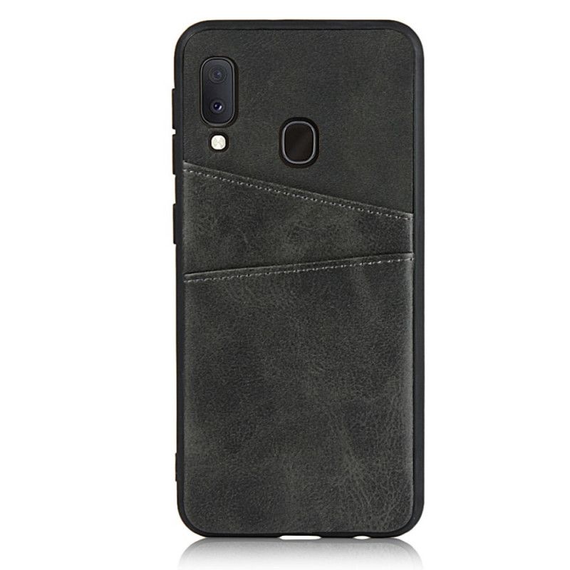 Cover Samsung Galaxy A20e Sort Dobbelt Kortholder