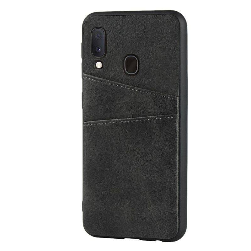 Cover Samsung Galaxy A20e Sort Dobbelt Kortholder