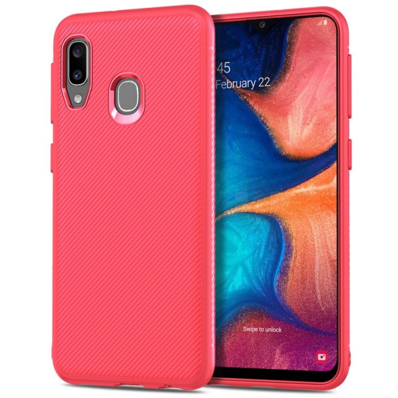 Cover Samsung Galaxy A20e Sort Kulfiber Twill