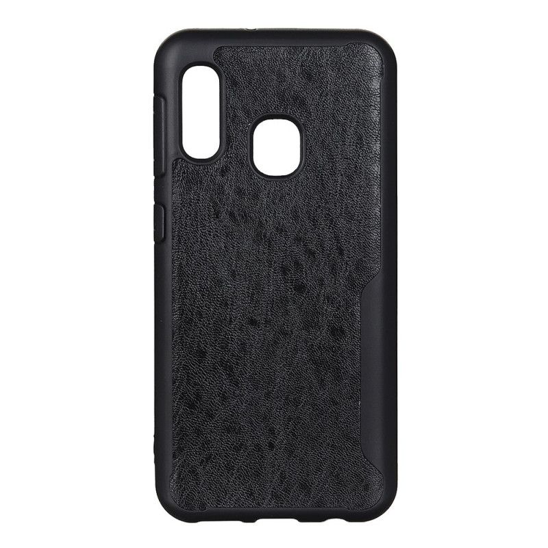 Cover Samsung Galaxy A20e Sort Matfaseret Lædereffekt